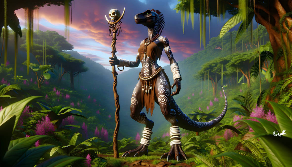 Jungle Shaman The Reptilian Guardian by unicorngraphics on DeviantArt
