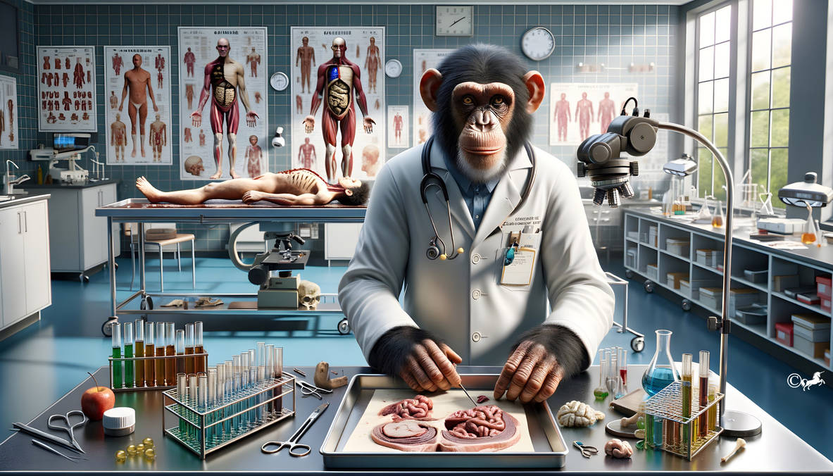 Medical Marvels Chimp Doctor's Lab Work by unicorngraphics on DeviantArt