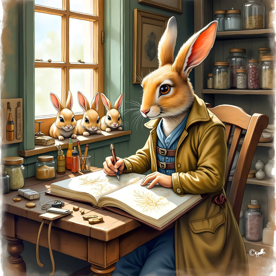 Whimsical Workshop of a Creative Rabbit by unicorngraphics on DeviantArt