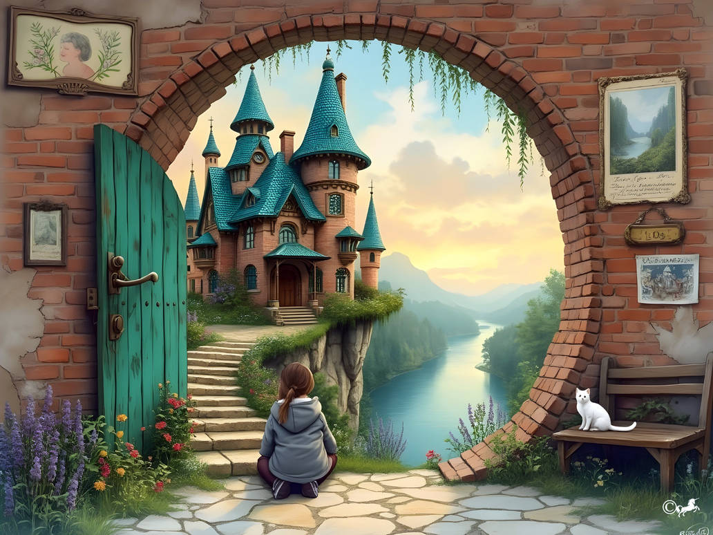Whimsy Works Castle Whimsical Castle by the Serene River by unicorngraphics on DeviantArt