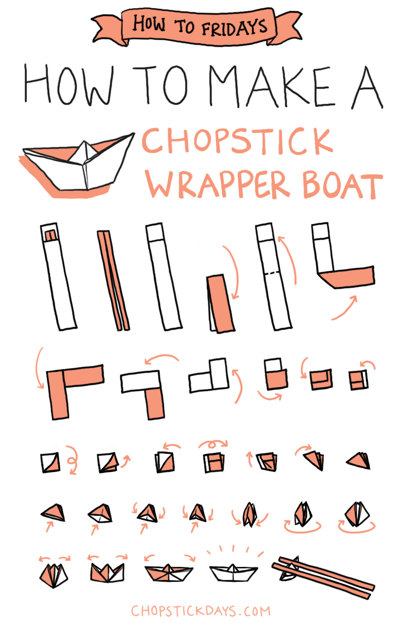 How to Make a Chopstick Wrapper Boat