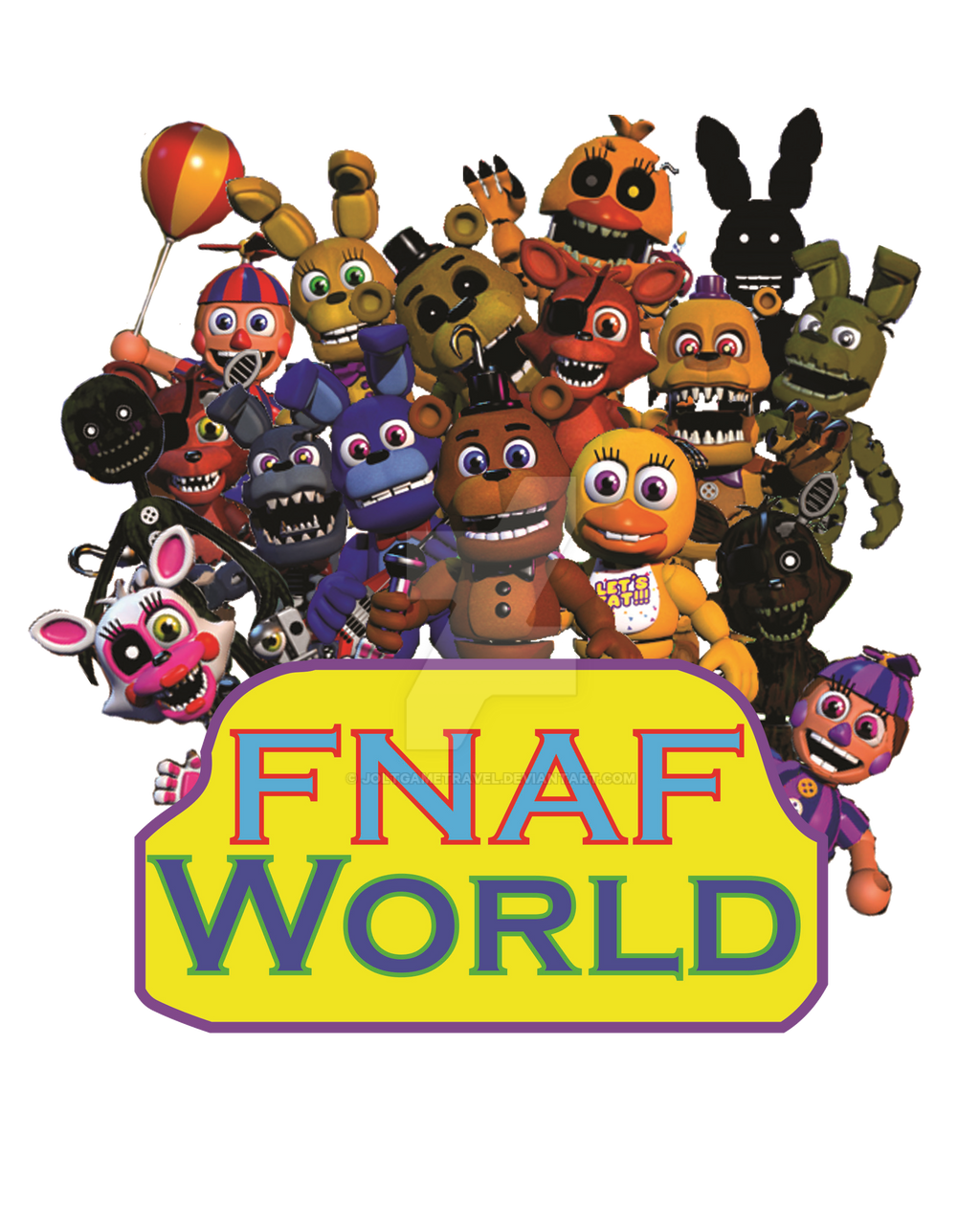 my CUSTOM fnaf world logo *101 watchers* by JoltGametravel on DeviantArt