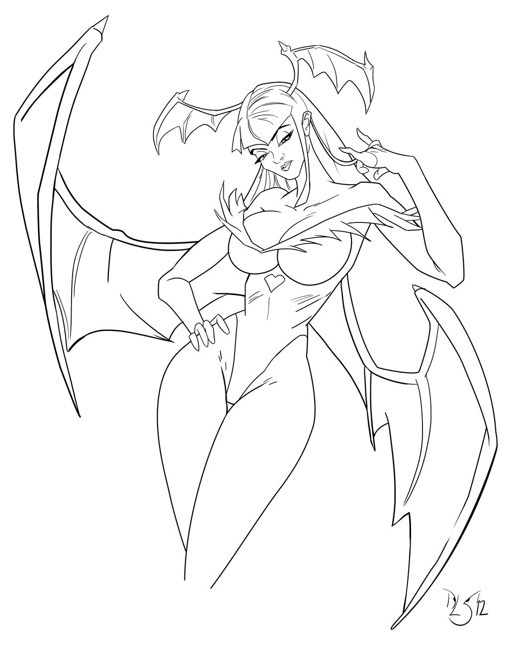 Morrigan portrait WIP