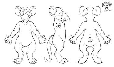 Free to use rat furry reference sheet base