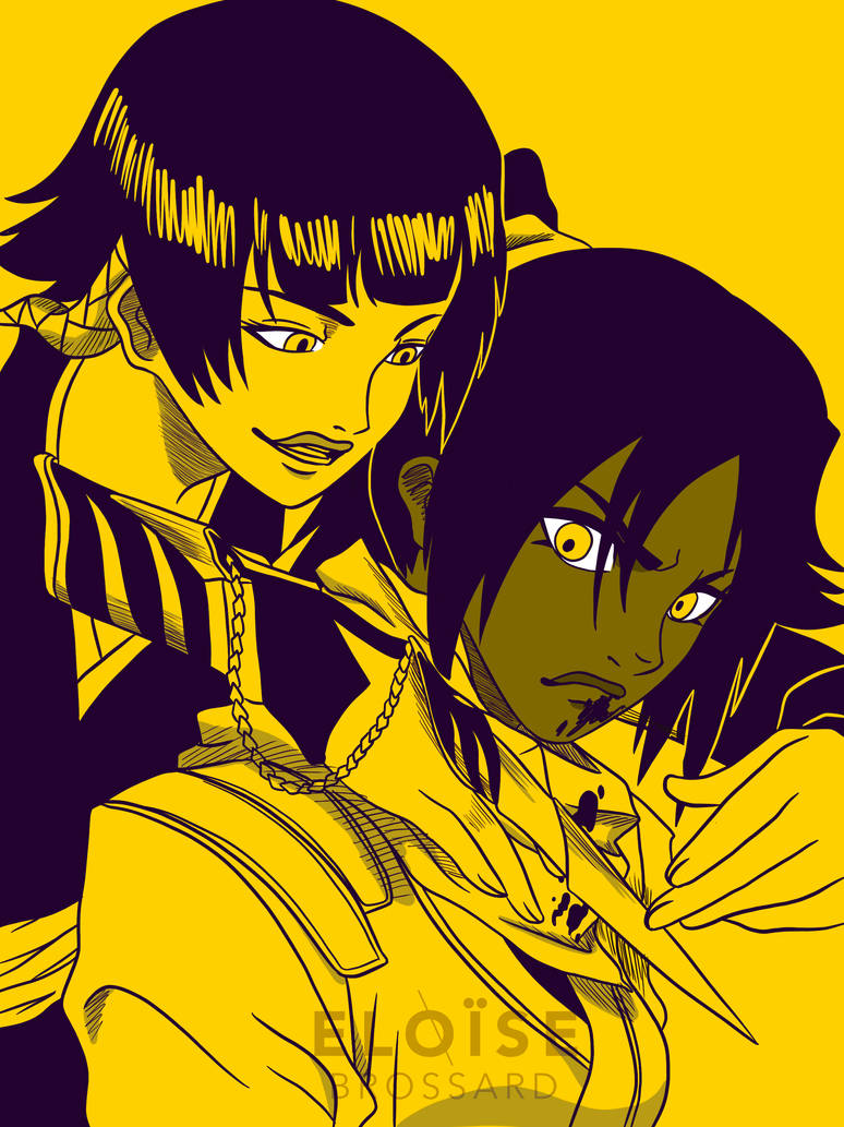 Yoruichi And Soi Fon Redraw By EloiseBrossard On DeviantArt yoruichi-and-soi-fon-redraw-by-eloisebrossard-on-deviantart