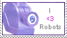 I Love Robots Stamp by Feimi