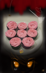 These are my so called Halloween cupcakes: Roses by Emerald-Sakura