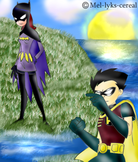 Batgirl and Robin- Art Trade