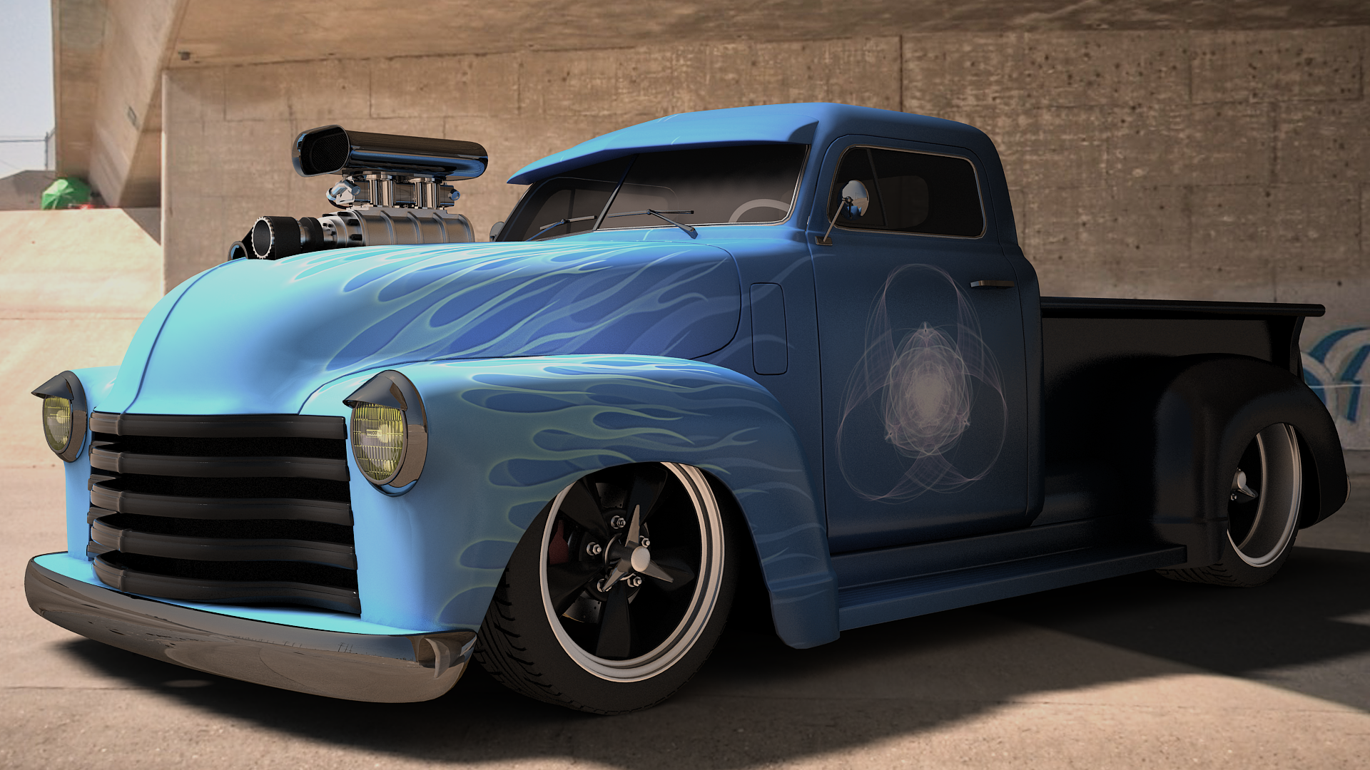 Chevy 1950 pickup custom streetroad