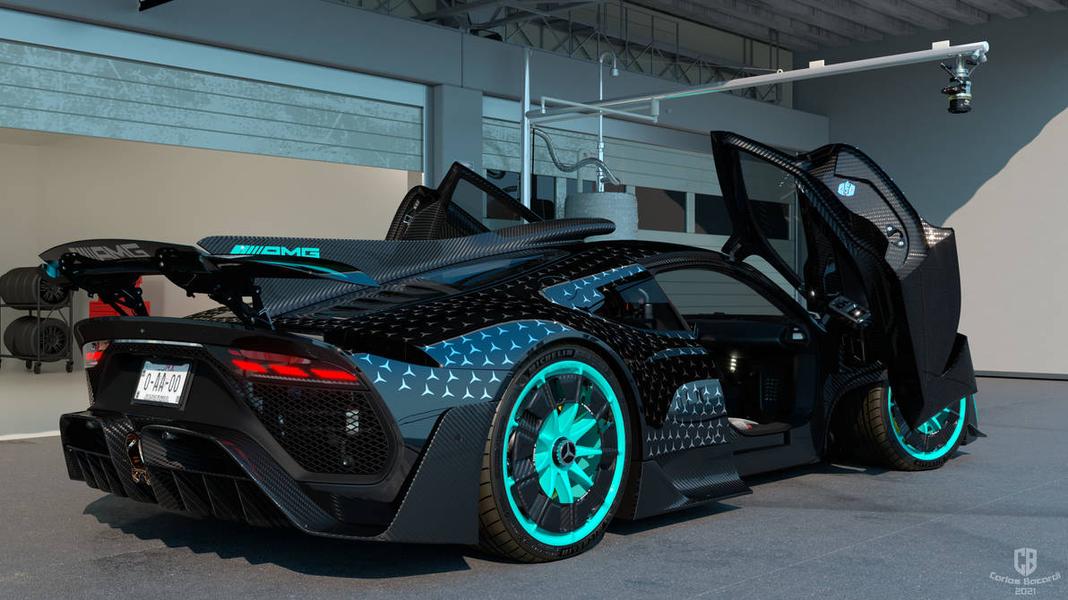 Mercedes AMG Project One Rear View a by bacarlitos on DeviantArt