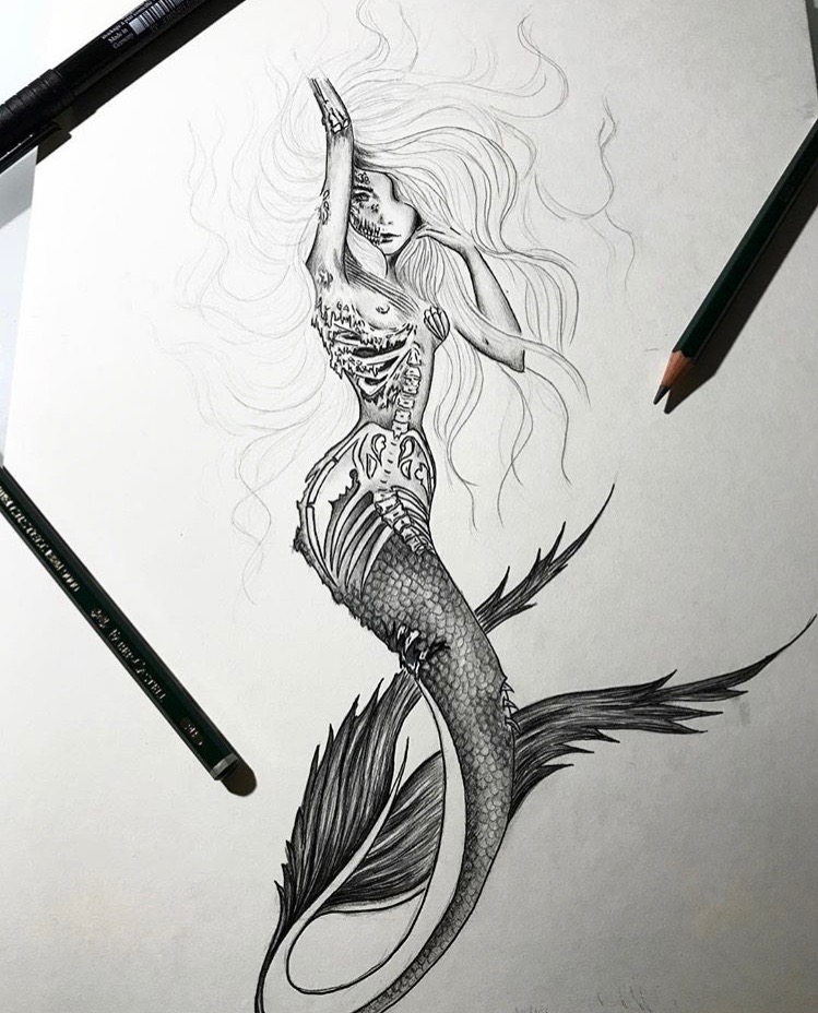 Mermaid tattoo by MariaXXArt on DeviantArt