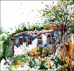 WATERCOLOR SEPTEMBER. BAKHCHYSARAI