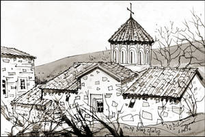 SURB KHACH MONASTERY (EN-PLEIN-AIR SKETCH)