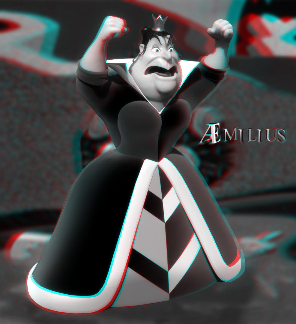 Queen of Hearts (anaglyph)