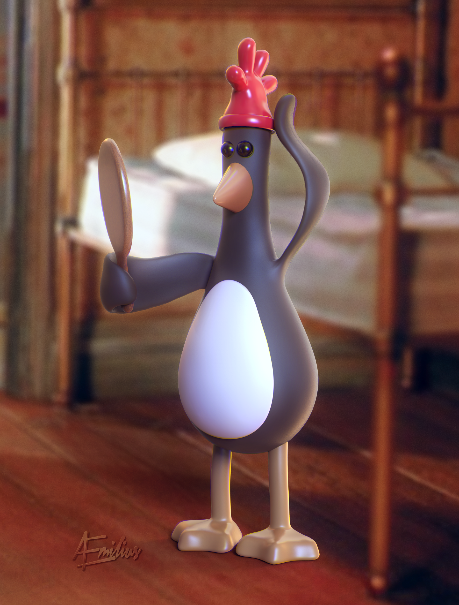 Feathers McGraw cameo in Chicken Run 