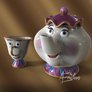 Mrs. Potts and Chip (Turntable animation)