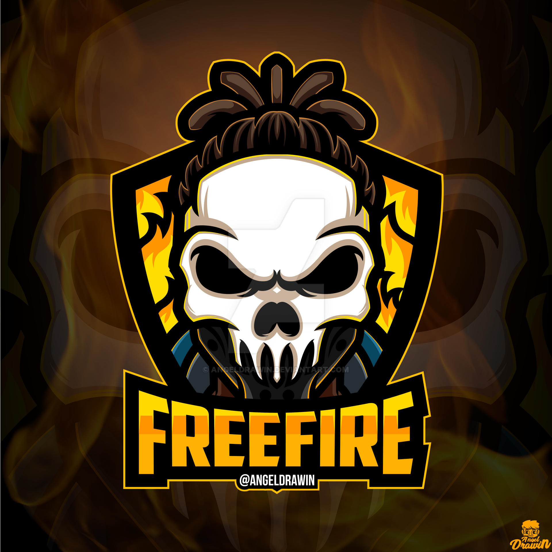 Free Fire Mascot Logo Mascara Fanart by AngelDrawin on DeviantArt
