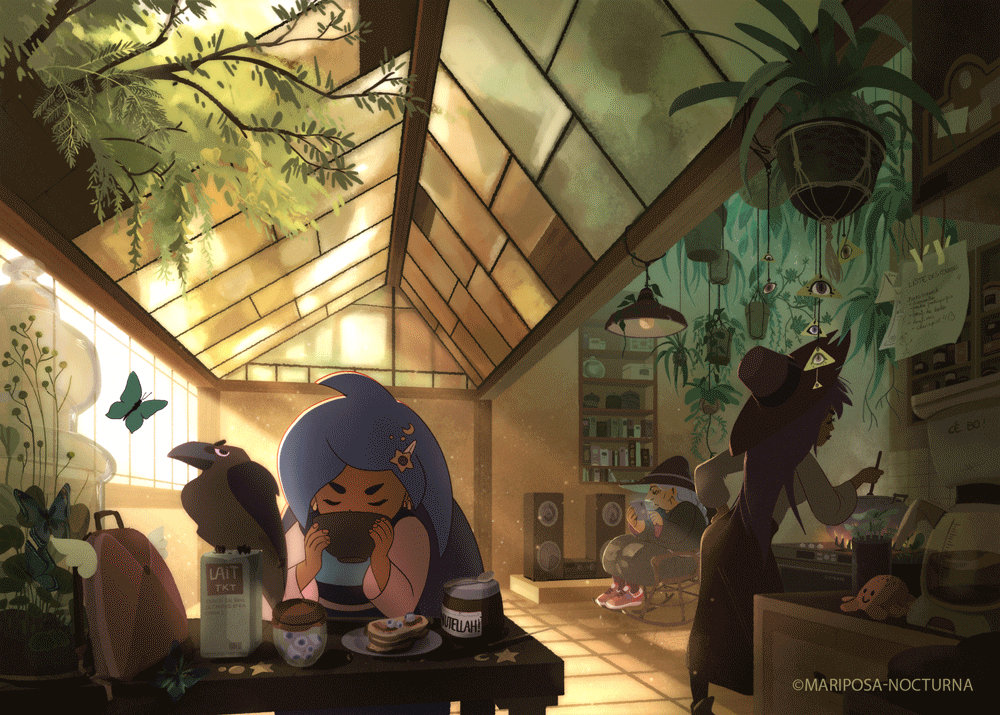 Little Witch : Breakfast by mariposa-nocturna