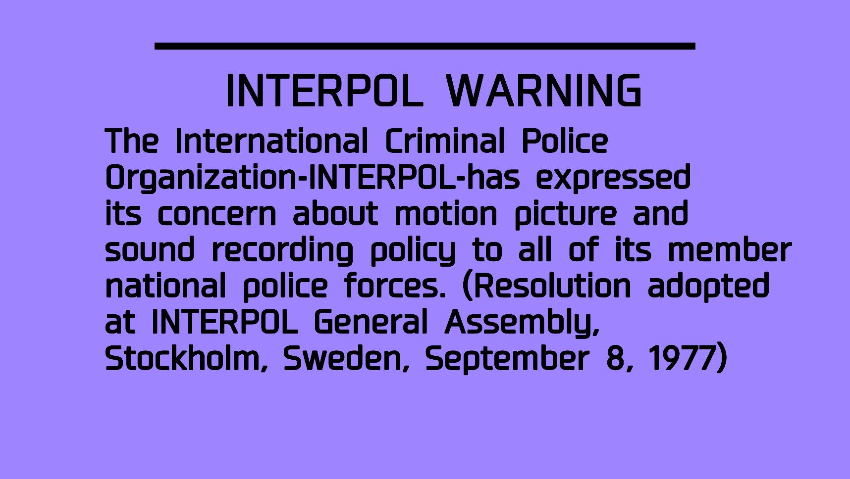 INTERPOL WARNING SCREEN REMAKE (1992) by KingofAmericanArgent on DeviantArt