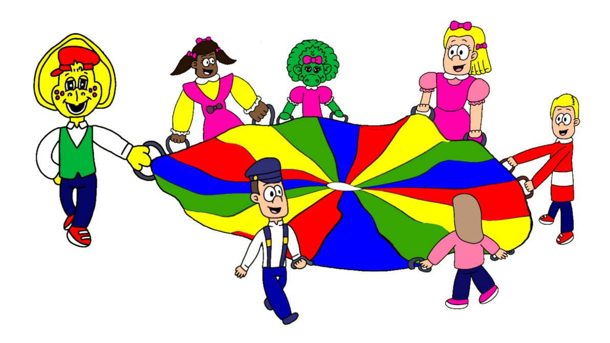 Kids Playing With The Parachute Vector 2 By CoutureToonStudio On DeviantArt kids-playing-with-the-parachute-vector-2-by-couturetoonstudio-on-deviantart