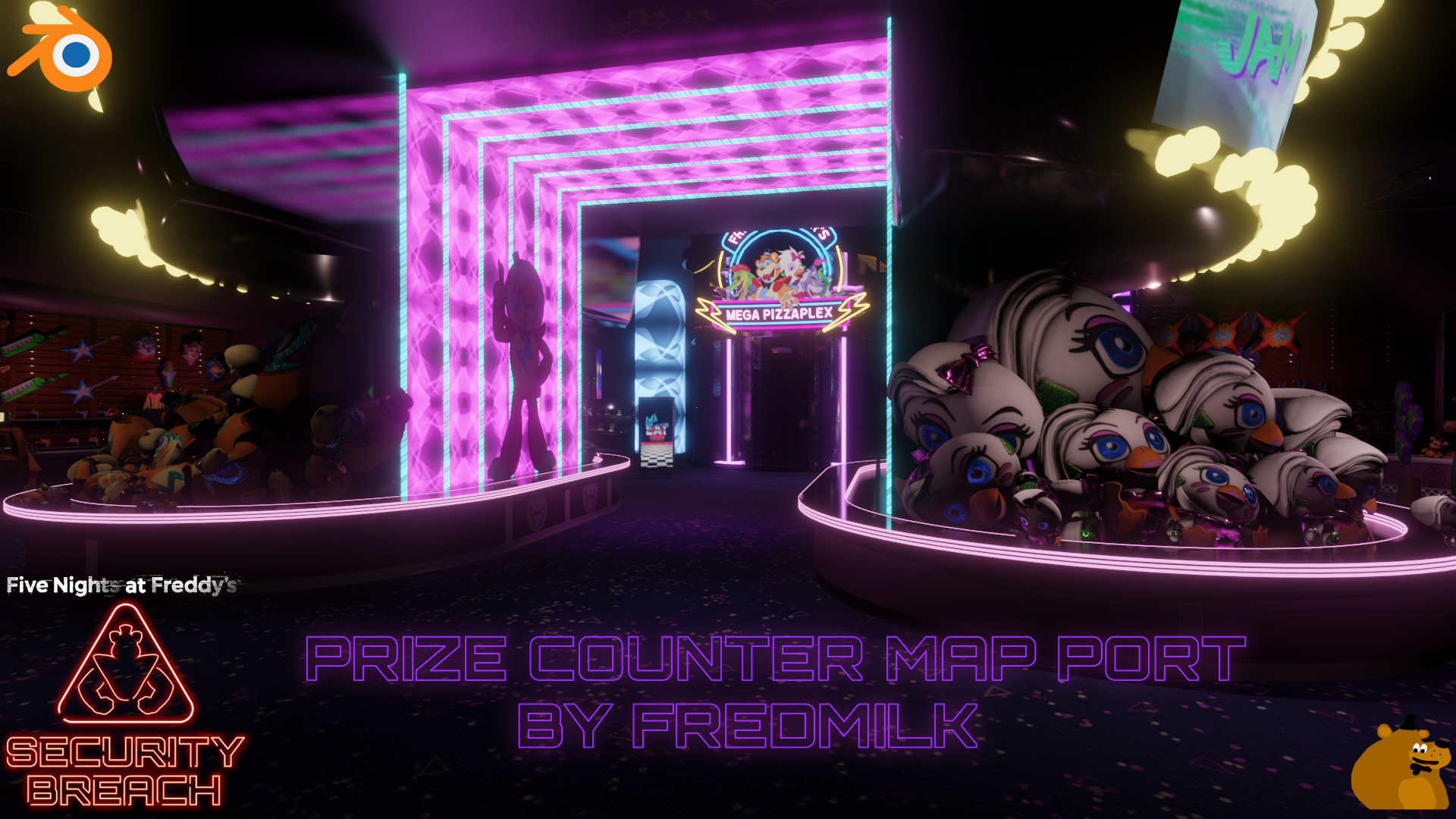 Fnaf Security Breach Teaser Map Port For Blender by Stixyie -- Fur