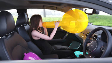 Big balloon in car