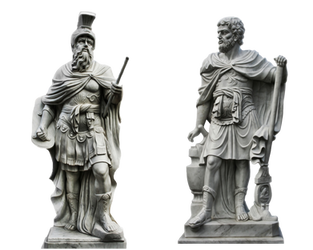 (2) Male Statues Part 1 PNG