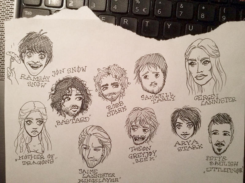 Game of Thrones fan doodles