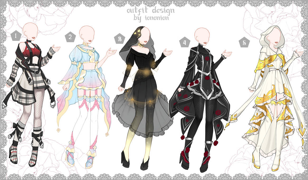 FULL BODY [OPEN 2-3] Auction Outfit Adoptable Set2 by iononion on ...