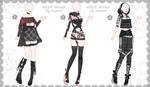 FULL BODY [OPEN] Auction Outfit Adoptable SET 6 by iononion