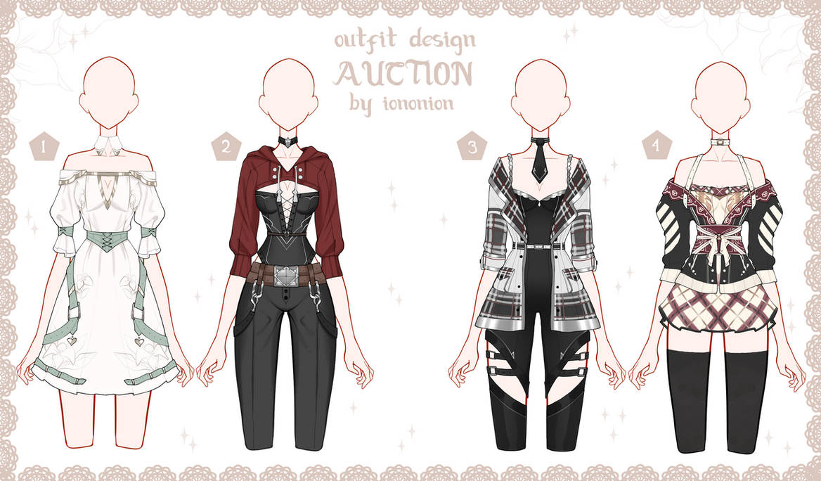 [CLOSED] Auction Outfit Adoptable SET 49 by iononion on DeviantArt