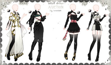 FULL BODY [OPEN] Auction Outfit Adoptable SET 15 by iononion