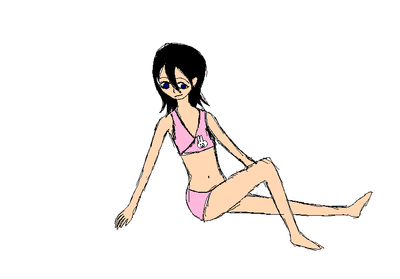 rukia in beach