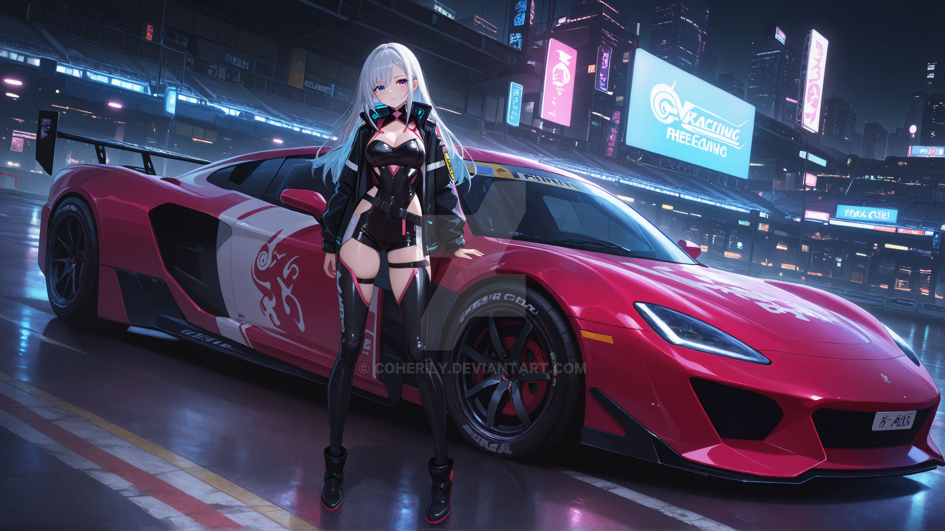 Cyberpunk Racing Portrait Cyberpunk Themed Racing Car Wallpaper 4K by Coherily on DeviantArt