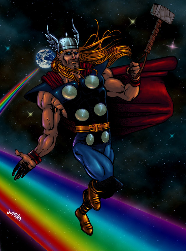 Thor And The Rainbow Bridge By Jharris On Deviantart Thor And The Rainbow Bridge By Jharris On Deviantart