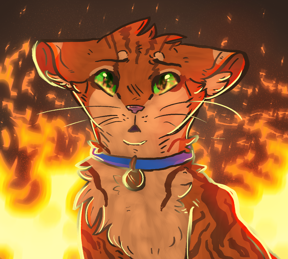 cat of fire by ThatCreativeCat