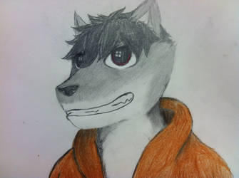 Wolf (casual, pencil drawing)