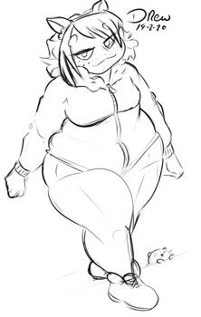 Chub gal doodle