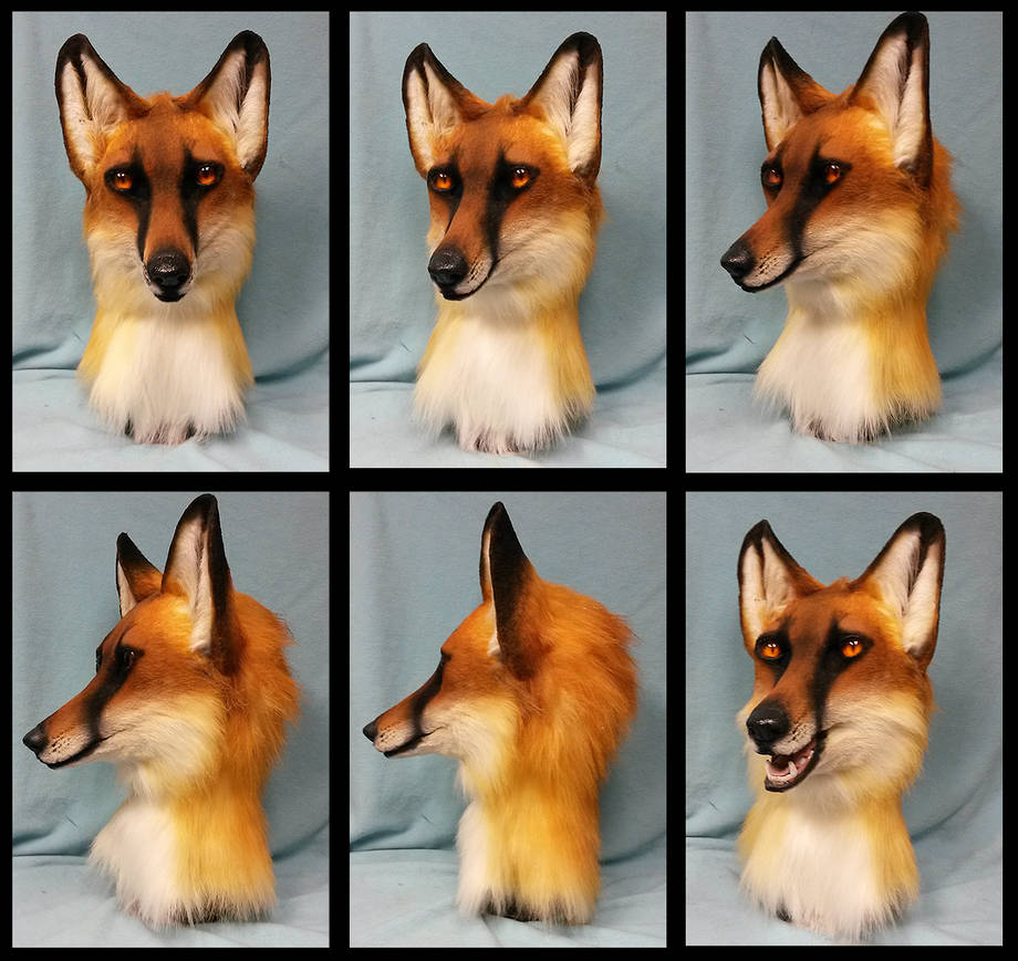 Fox head AUCTION by FeralFacade on DeviantArt