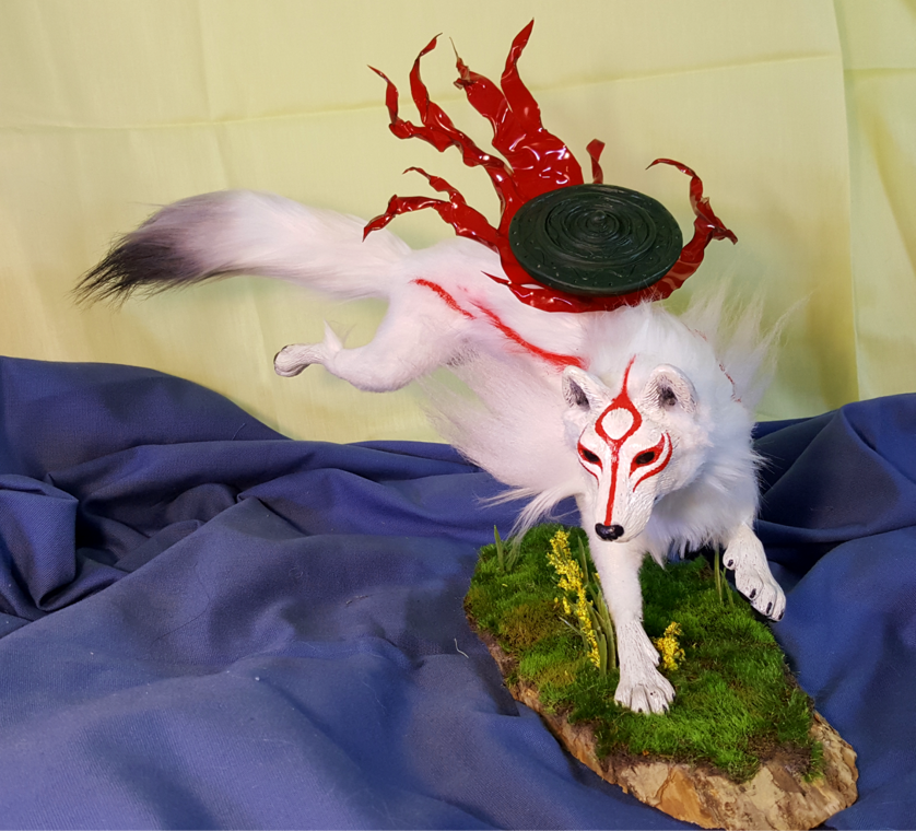 Okami Amaterasu OOAK Sculpture FOR SALE