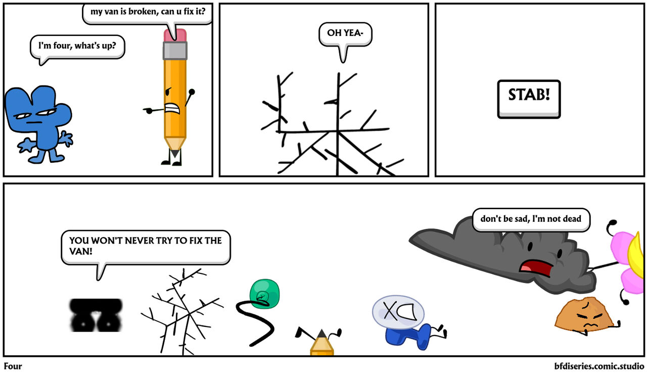 BFDI LORE: Four by MewtwoLover1000 on DeviantArt