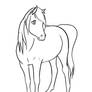 .Arabian mare Lineart.