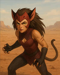 Catra from She-Ra in action