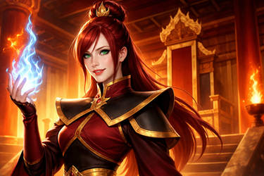 Sarah Kerrigan cosplaying as Princess Azula