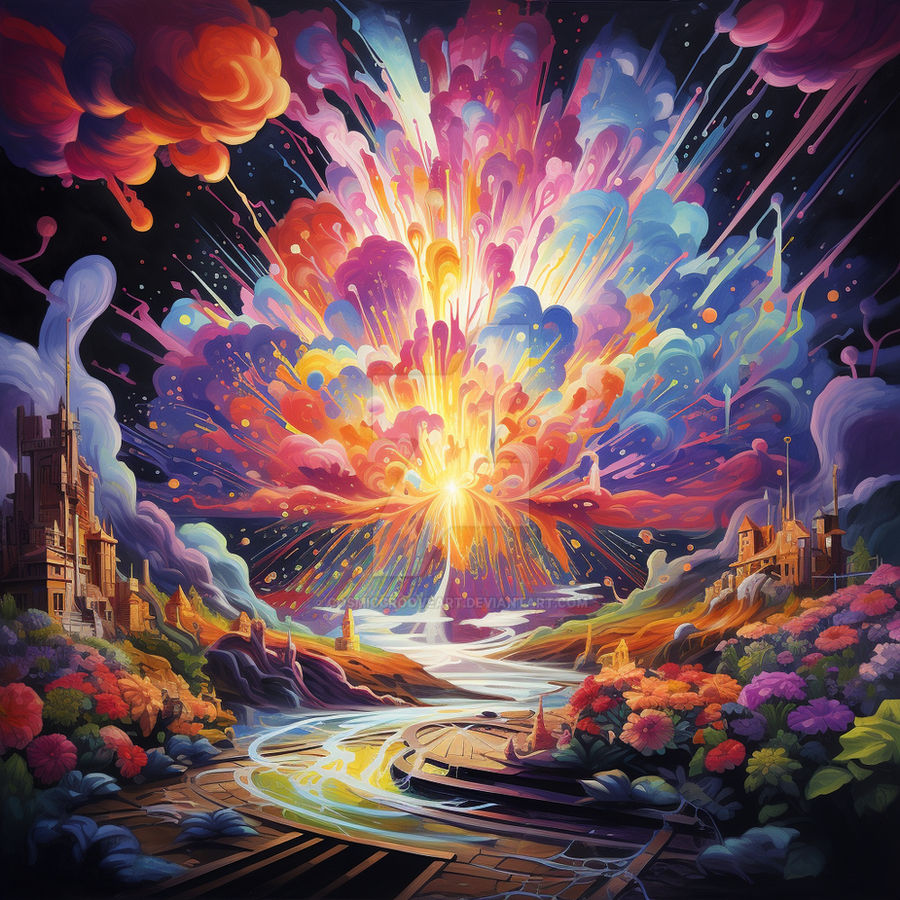 Colourful Explosion by cosmicgrooveart on DeviantArt