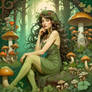 Mushroom Maiden of the Enchanted Grove