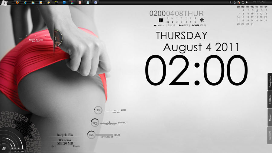 Rainmeter For August