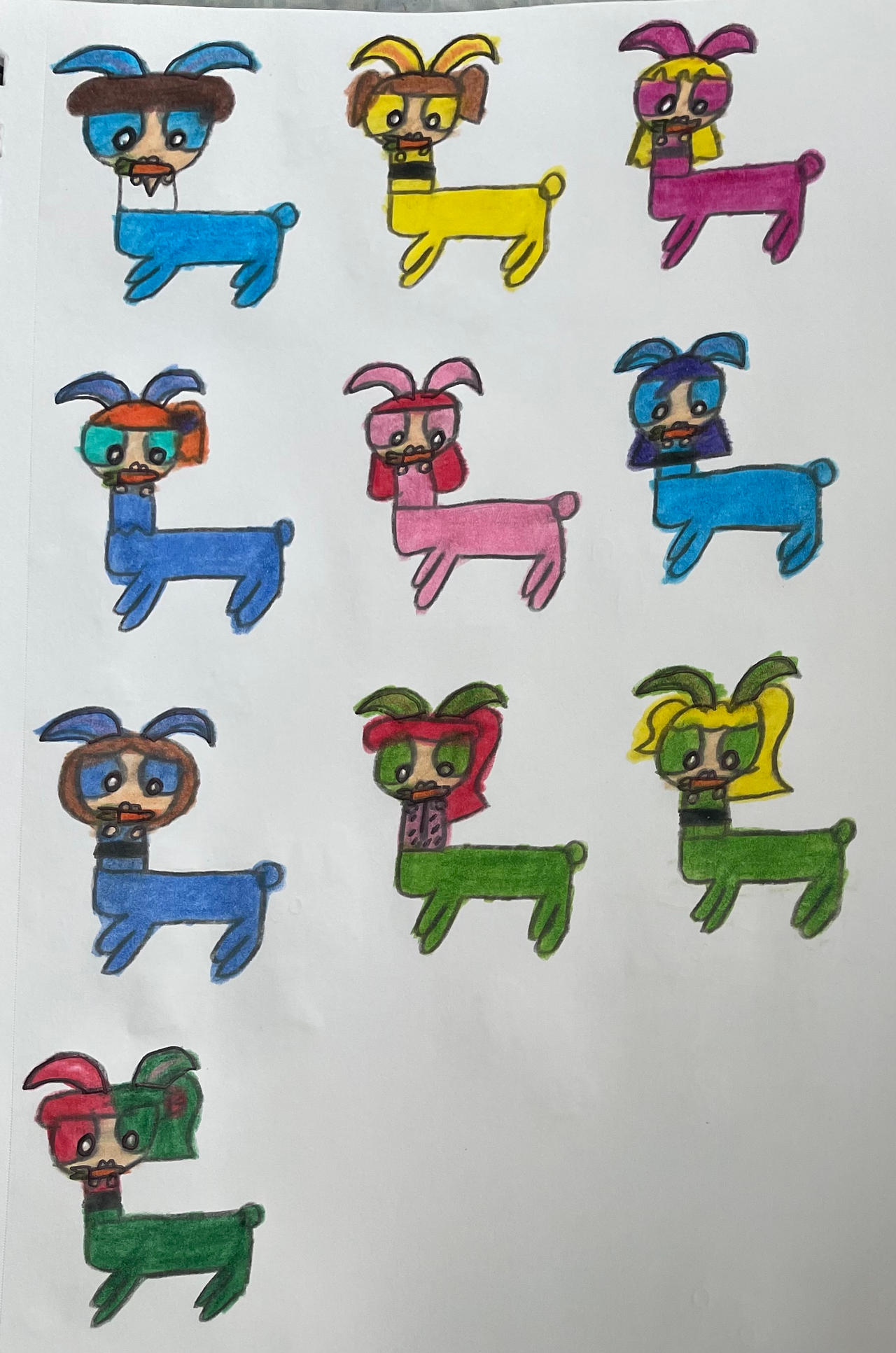 Updated Bunny Centaur Family by JoshuaPowerPuff on DeviantArt