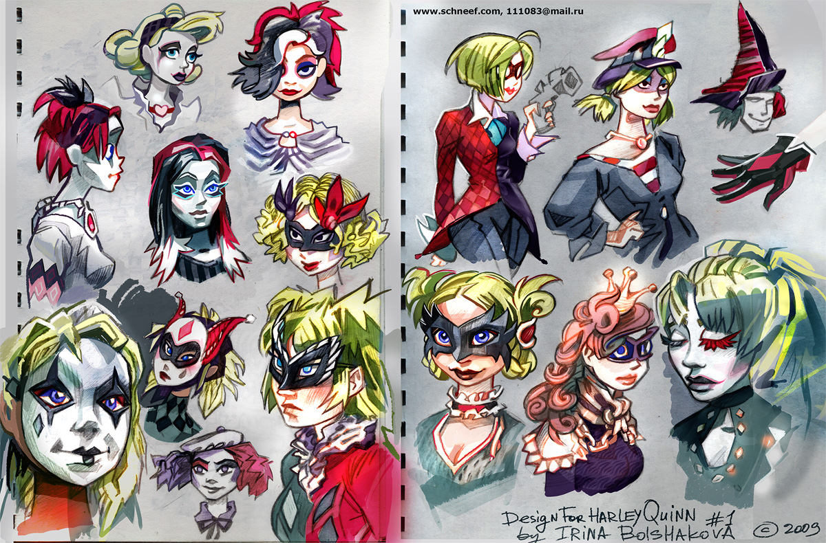 Harley Quinn's sketches