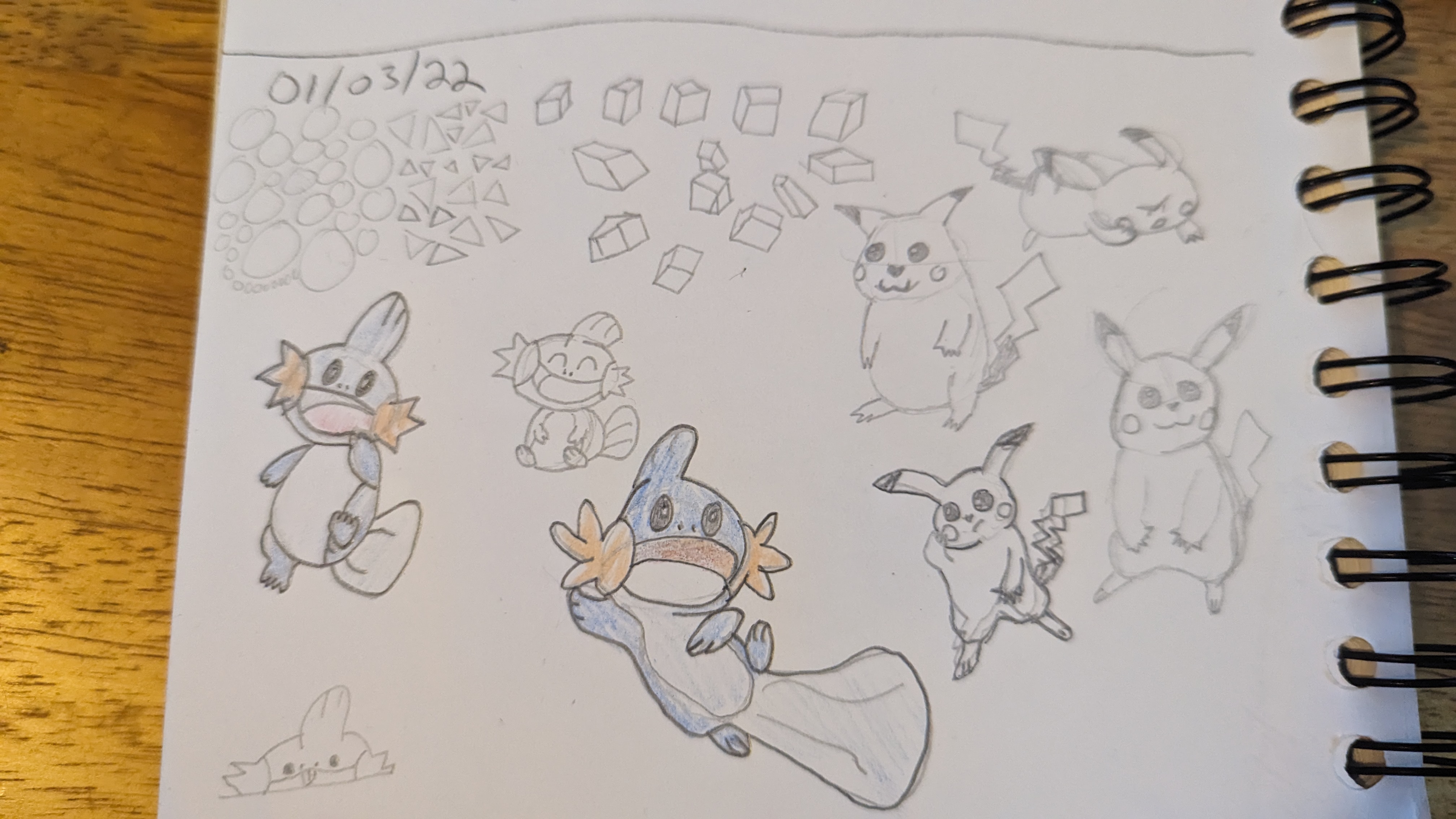 Pokemon Pikachu & Eevee Notepad & Pencils